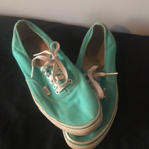 Teal-ish green vans